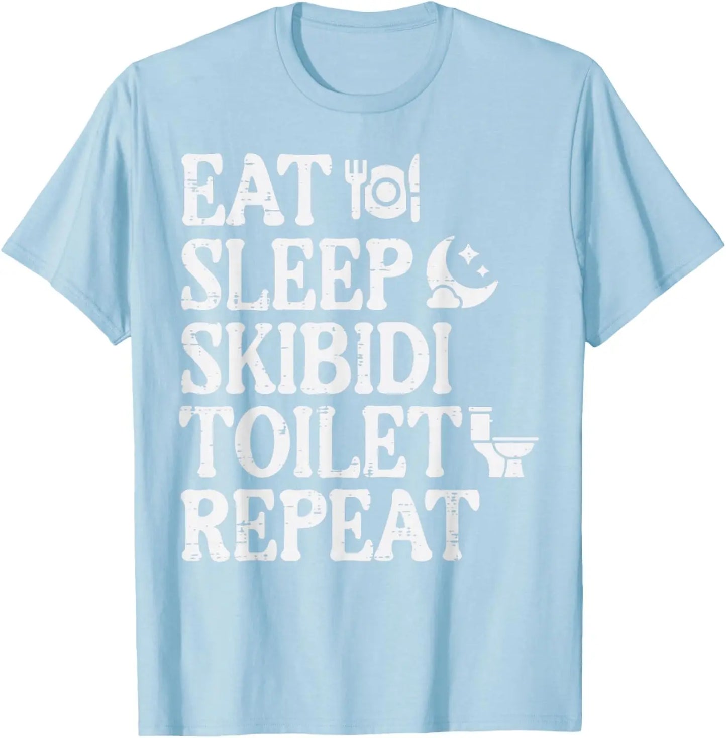 skibidi toilet repeat meme graphic tee for kids and teens