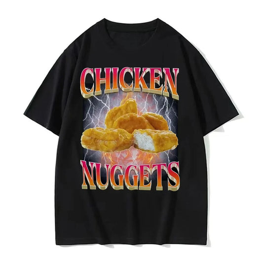 Funny Chicken Nuggets Meme Graphic T-Shirt for Kids