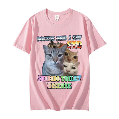 Skibidi Toilet Meme Cat T-shirt for Kids