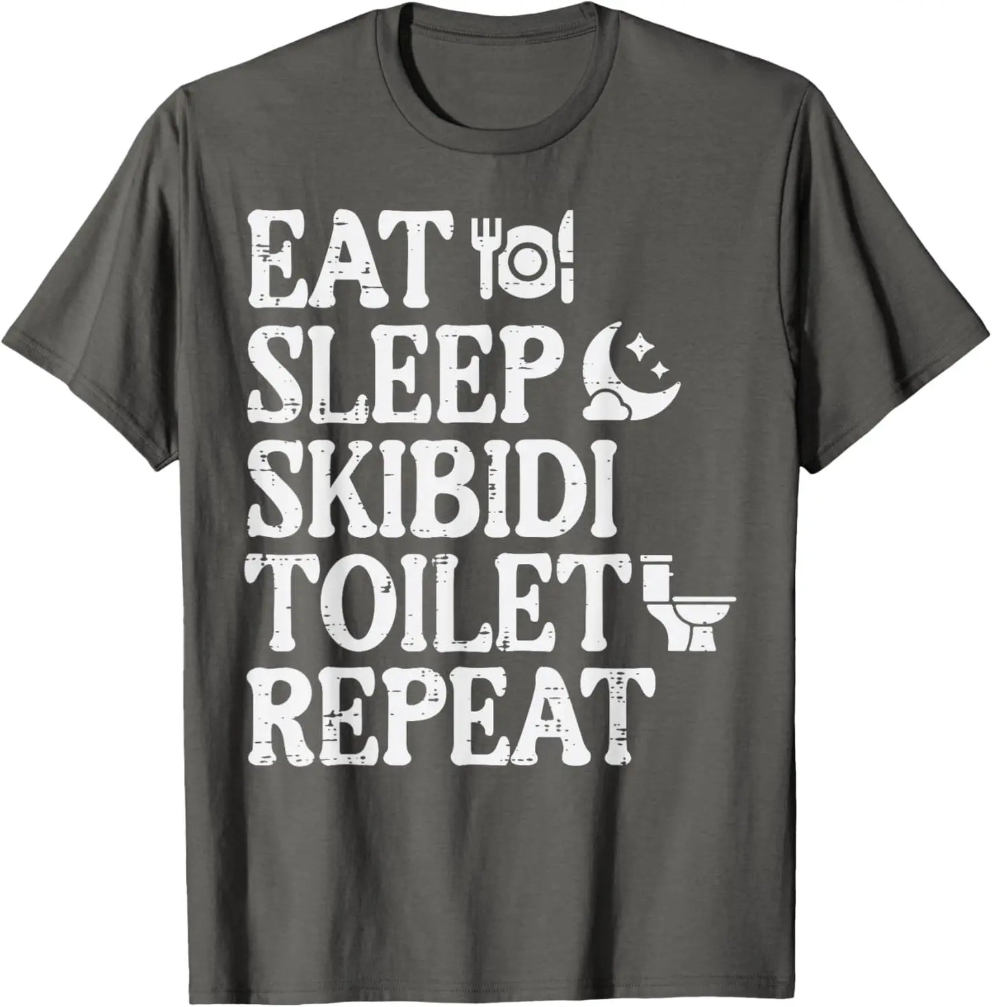 skibidi toilet repeat meme graphic tee for kids and teens