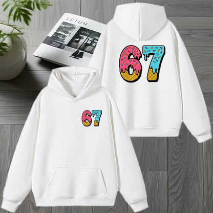 Double-Sided Printed Hoodie with Fun Design