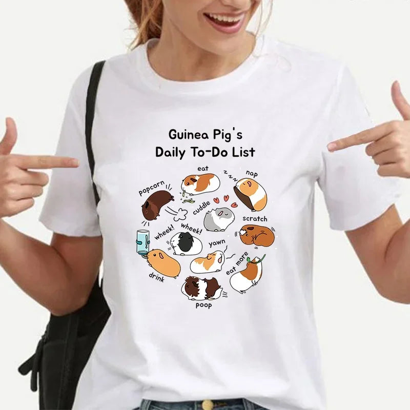 guinea pig's daily to-do list t-shirt