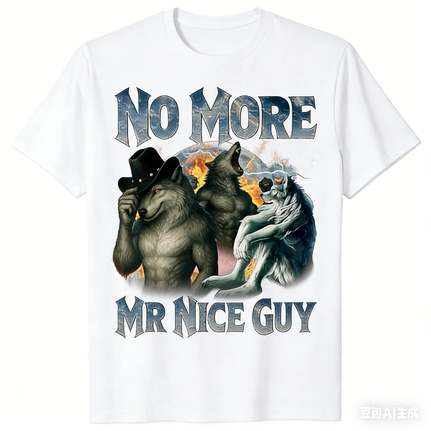 no more mr nice guy alpha wolf meme t-shirt