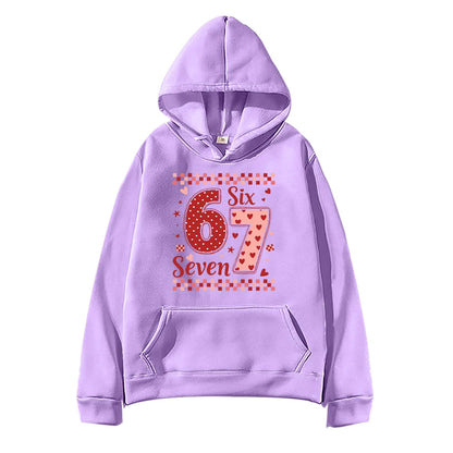 Six Seven Valentine's Day Hoodie for Kids
