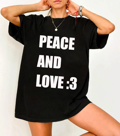 Peace and Love Graphic T-Shirt for Kids
