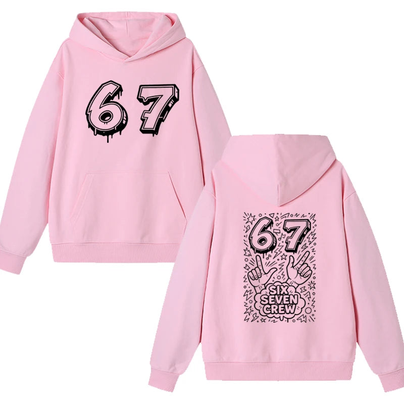 six seven crew graffiti hoodie for kids