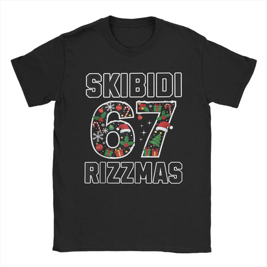 Skibidi Rizzmas 67 Christmas T-Shirt for Kids