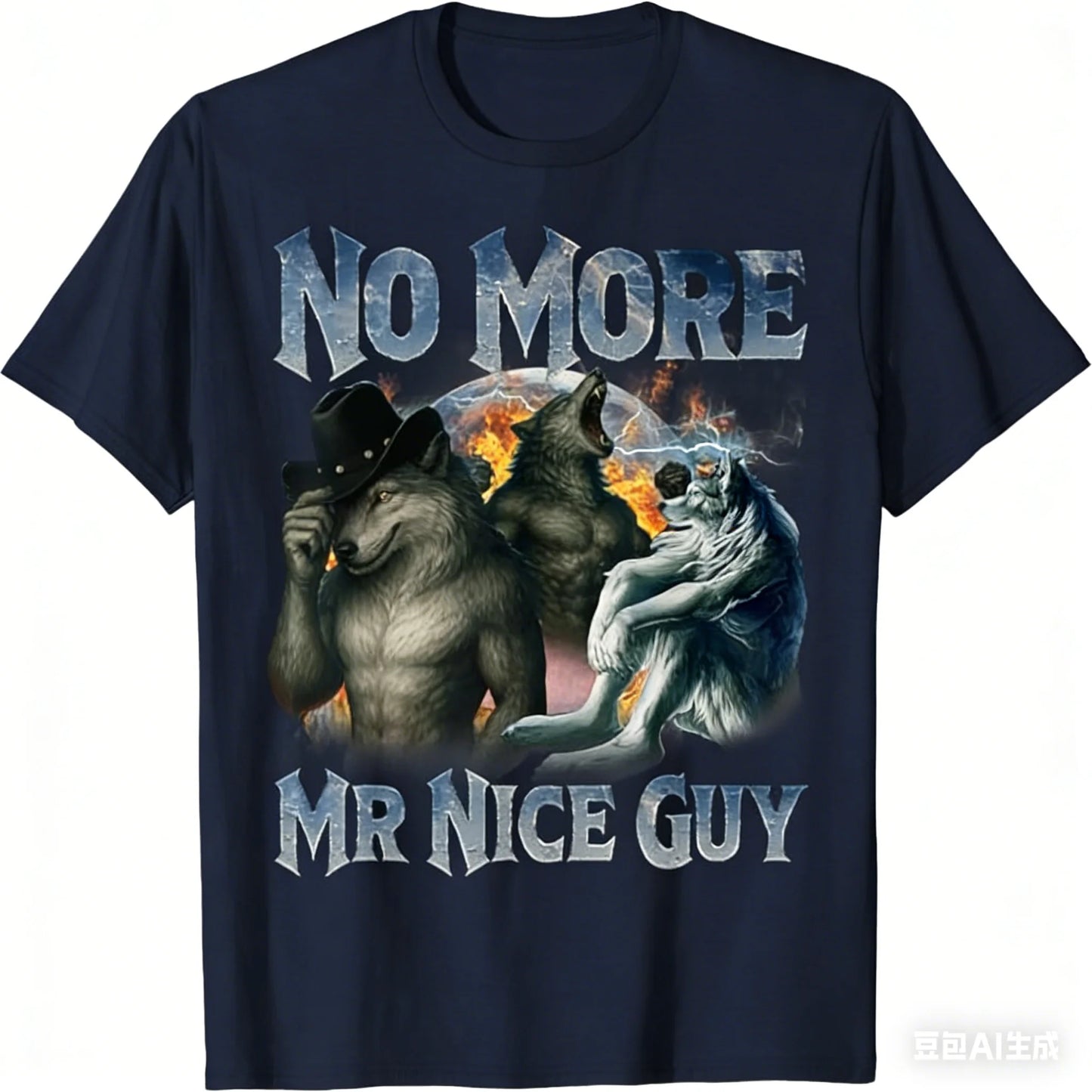 no more mr nice guy alpha wolf meme t-shirt