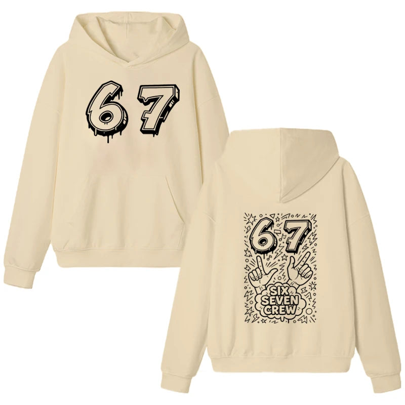 six seven crew graffiti hoodie for kids