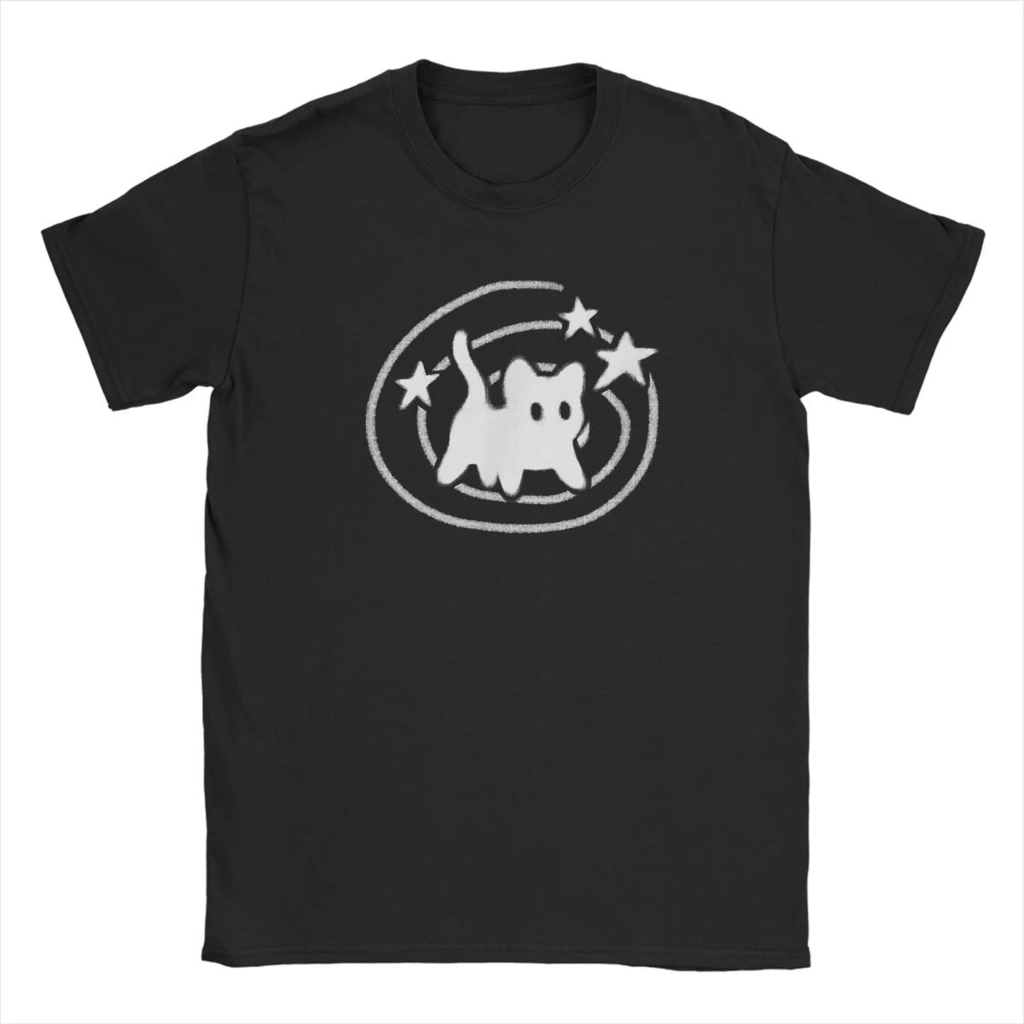 90s style t-shirt with horror cat design