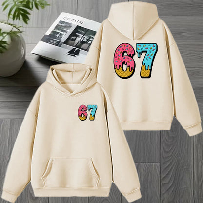 Double-Sided Printed Hoodie with Fun Design