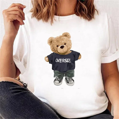 Casual Bear Print T-shirt for Kids