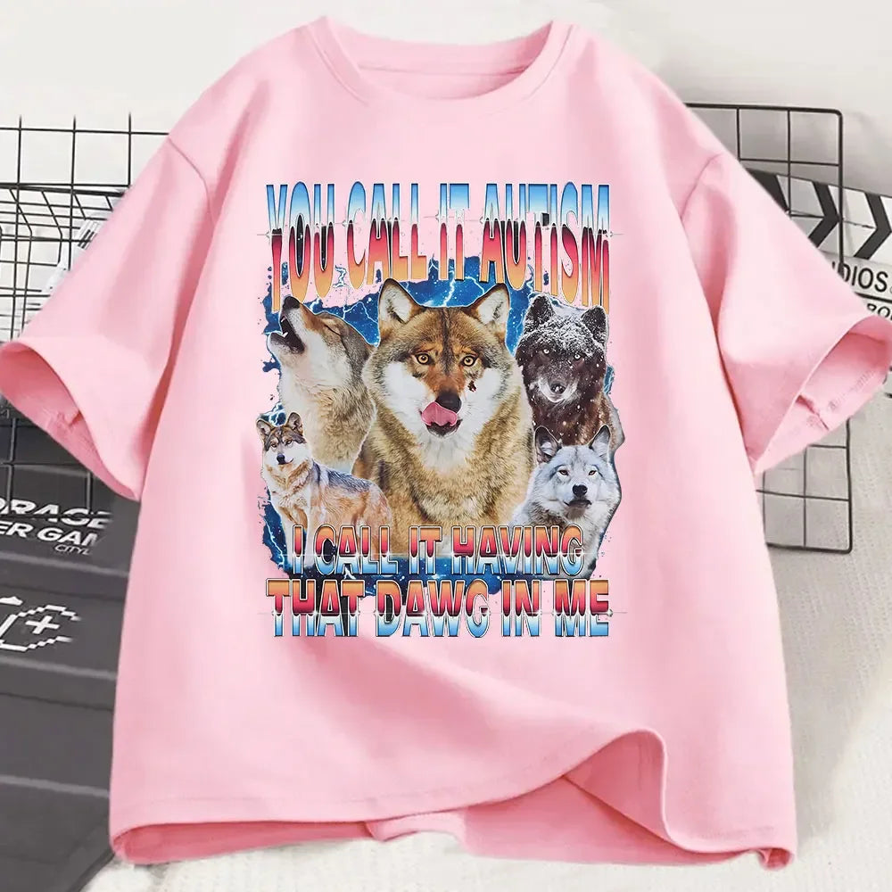 you call it autism t-shirt - funny wolf graphic