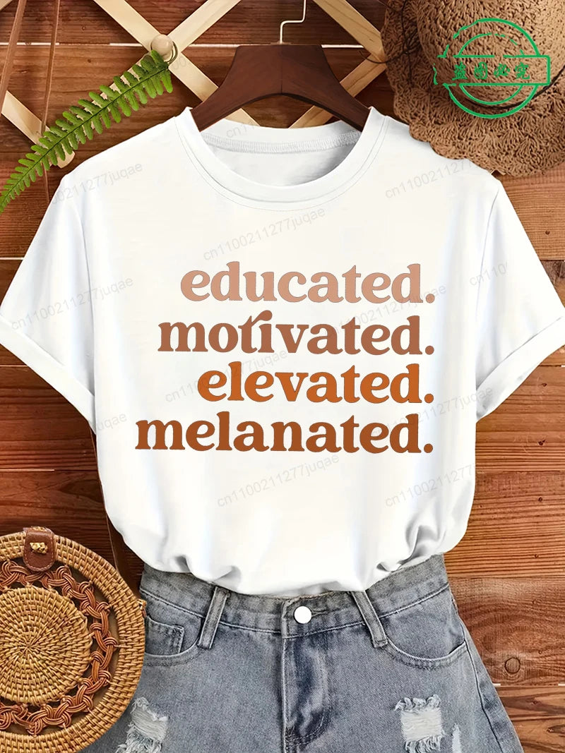 educated motivated melanated t-shirt for kids