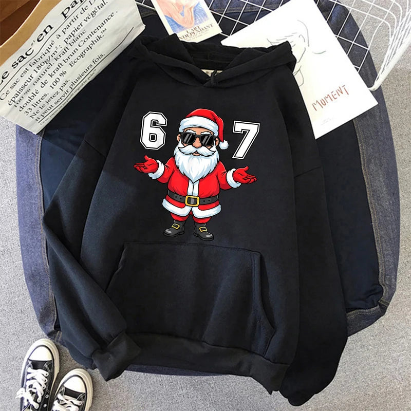 y2k christmas santa graphic hoodie for kids