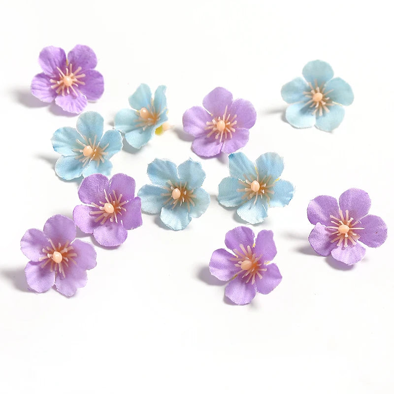 50 mini daisy silk flowers for diy crafts and decoration
