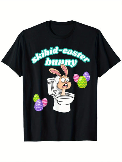 Skibidi Easter Bunny Graphic Tee for Kids