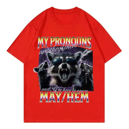 Unhooked Raccoon Graphic T-shirt for Kids