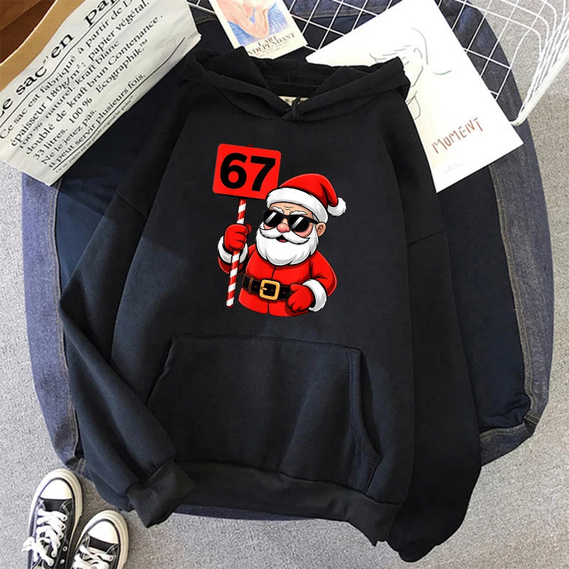 y2k christmas santa graphic hoodie for kids