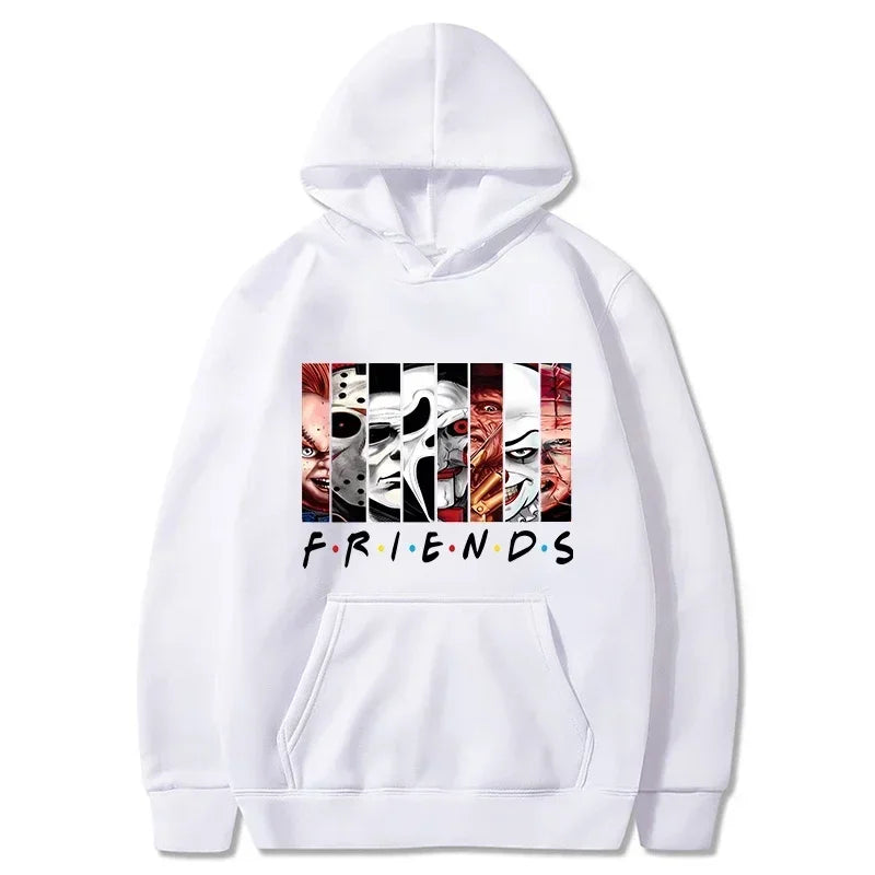 halloween friends graphic hoodie for kids