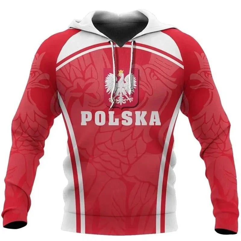 poland flag hoodie for kids