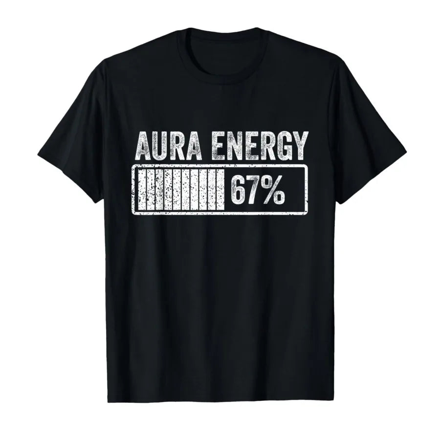 aura energy 67% meme t-shirt for kids
