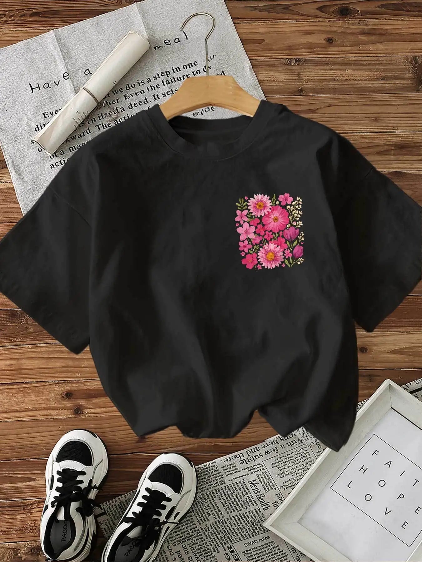 floral graphic t-shirt for kids