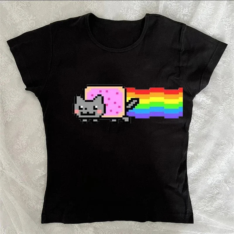 cute 2000s aesthetic graphic t-shirt for kids