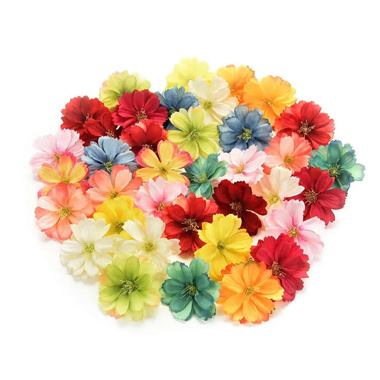 10/20Pcs Fake Flower Heads Wholesale For Crafts Artificial Flower Peony Daisy Decor DIY Flower Decor Home Wedding Corsage Decor