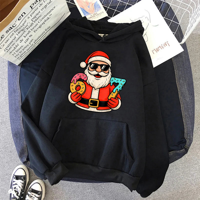 y2k christmas santa graphic hoodie for kids