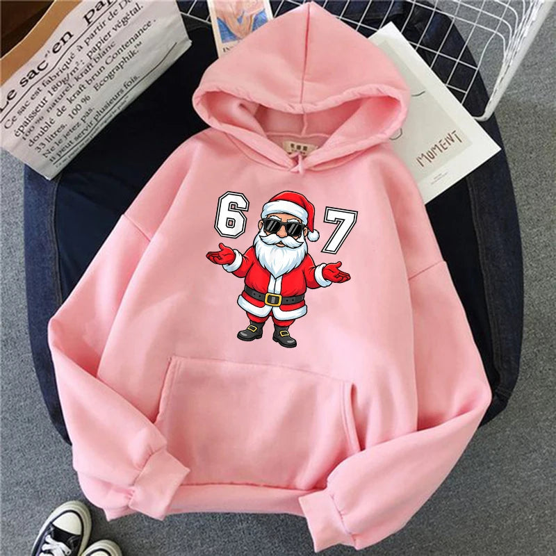 y2k christmas santa graphic hoodie for kids