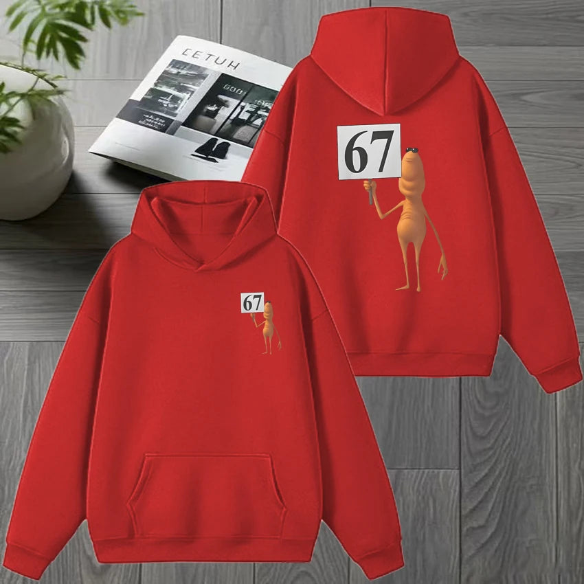 marcus the worm meme graphic hoodie