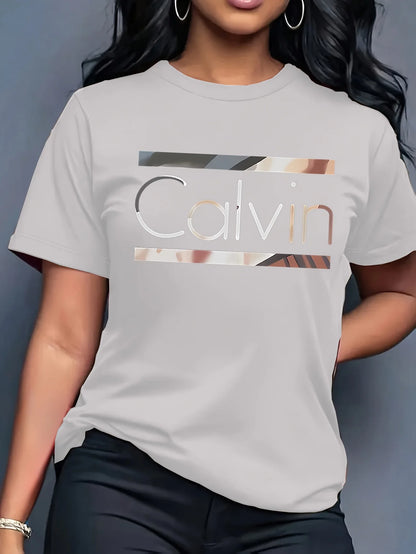 Kids' Casual Cotton Skibidi Letter T-shirt