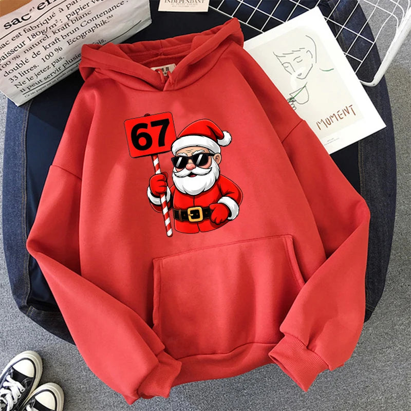 y2k christmas santa graphic hoodie for kids