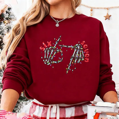 Skeleton Hands Christmas Sweatshirt for Kids